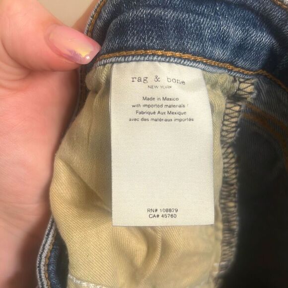 ✨Rag & Bone Nina High Rise Skinny Buttons Frayed Hem Sz 30 Jeans✨ - Picture 11 of 13